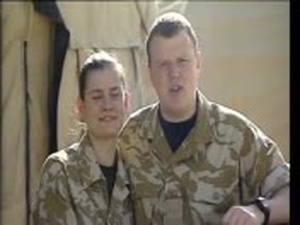Emma Yates and Cpl Shaun Caren