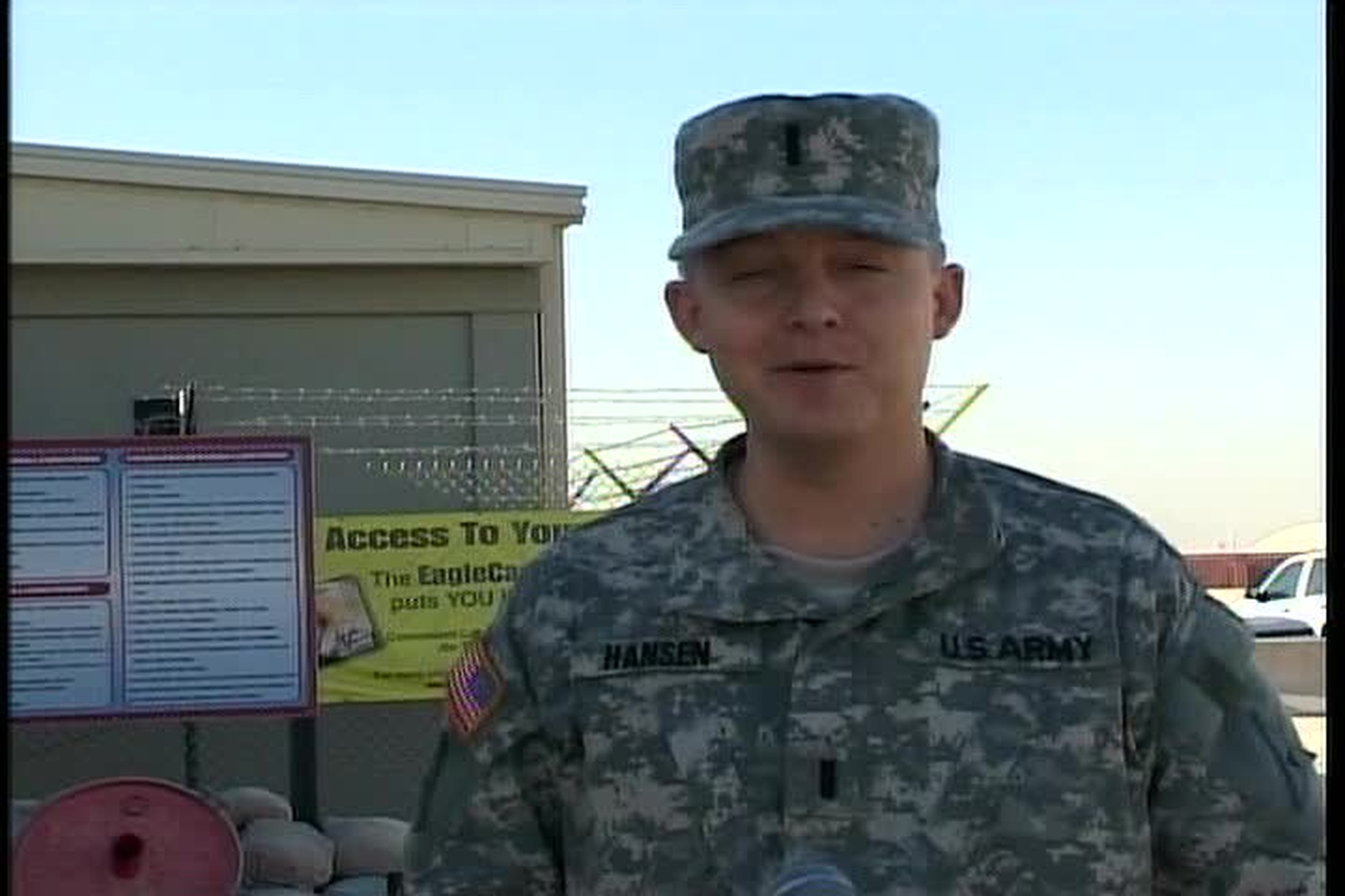 1st Lt. Dale Hansen sends a greeting to Lehi, Utah from Camp Arifjan, Kuwait for Holiday Season 2006