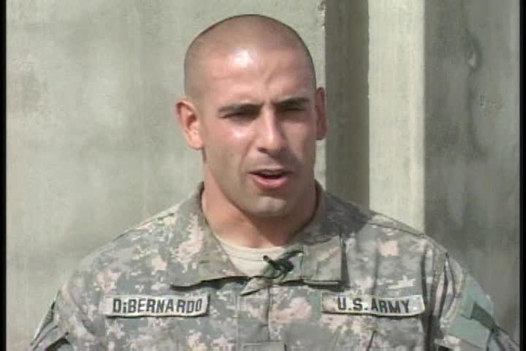 Staff Sgt. Marc DiBernardo sends a greeting to Poughkeepsie, New York from Contingency Operating Base Speicher, Iraq for Holiday Season 2009