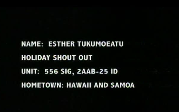 Spc. Esther Tukumoeatu