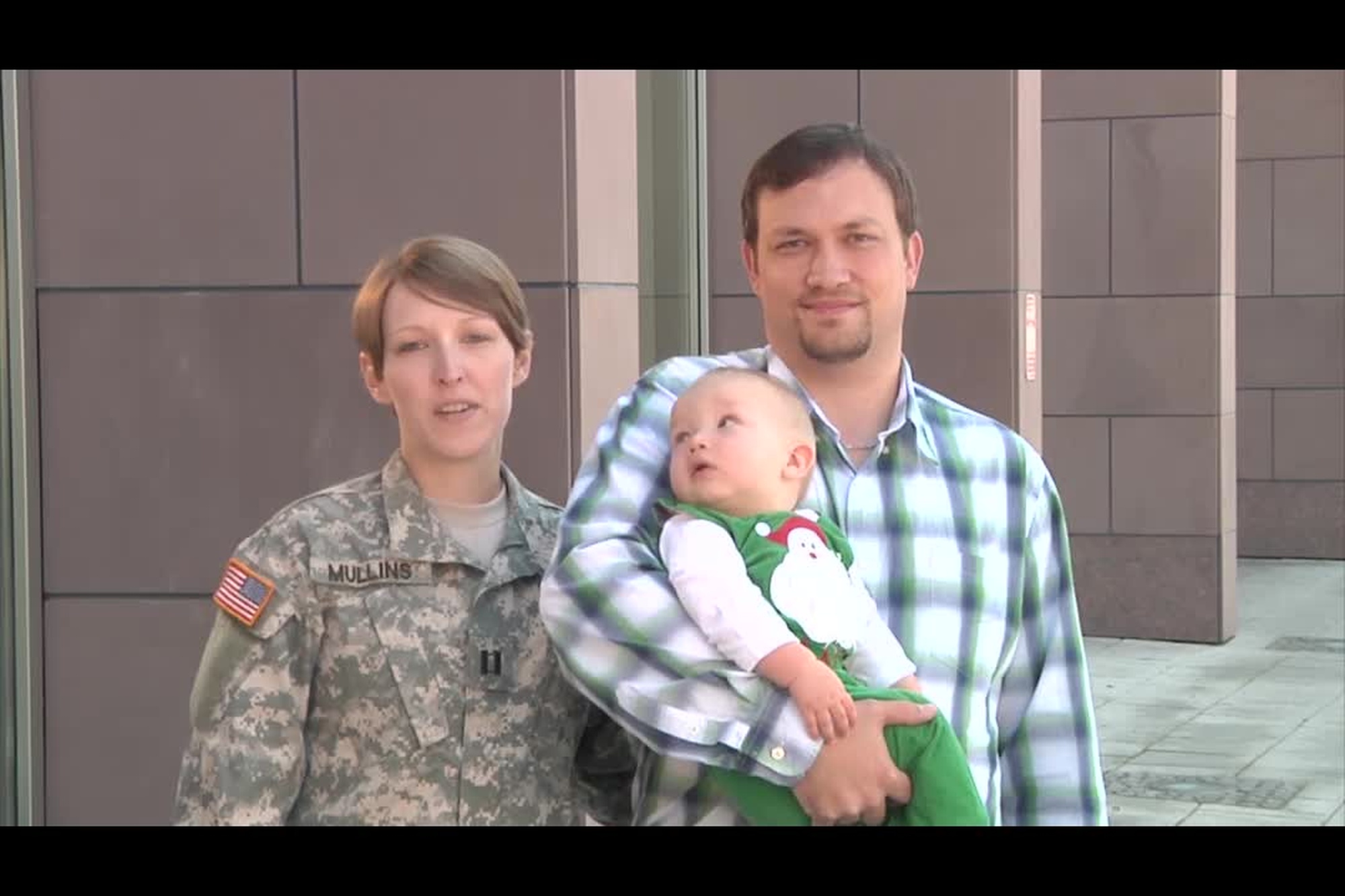 Capt. Anna Mullins sends a greeting to Gaffney, South Carolina from Pulaski Barracks for Holiday Season 2012