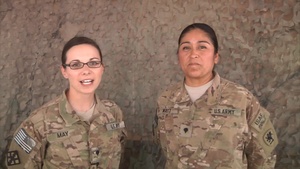 Spc. Gina May & Spc. Hope Watt