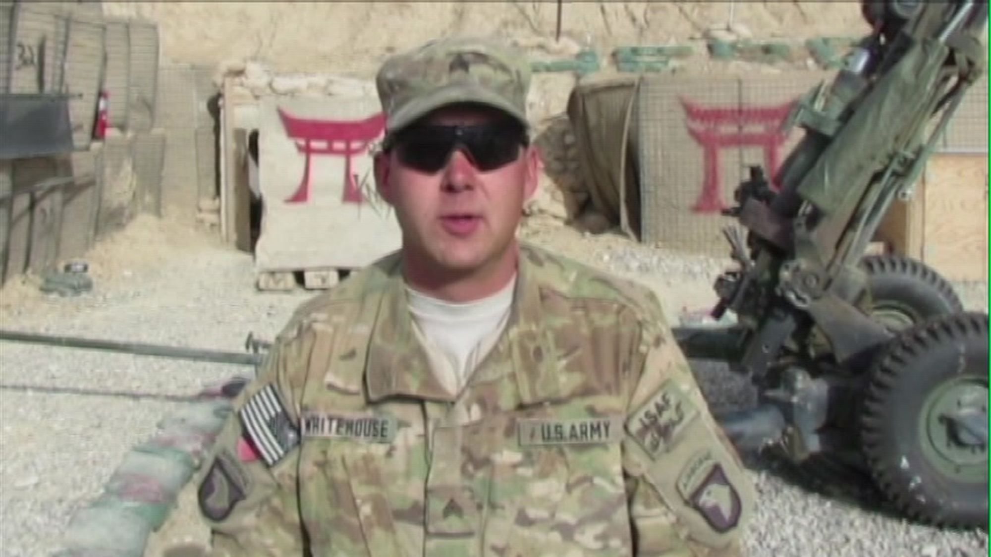 Sgt. Ryan Whitehouse sends a greeting to Orlando, Florida from Afghanistan for Holiday Season 2012