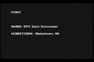 Spc. Zach Schroeder