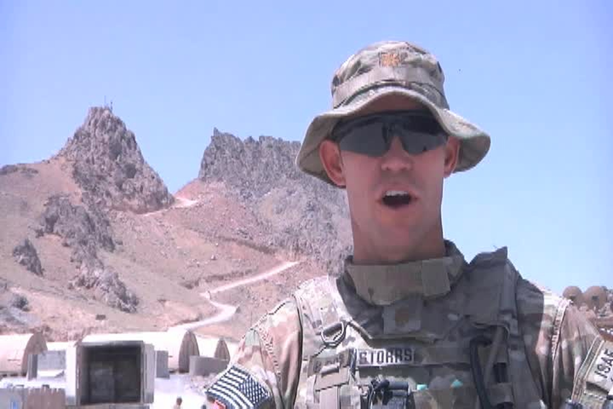 Maj. Chet Storrs sends a greeting to Carlsbad, California from Forward Operating Base Masum Ghar, Afghanistan for Father&#39;s Day 2012