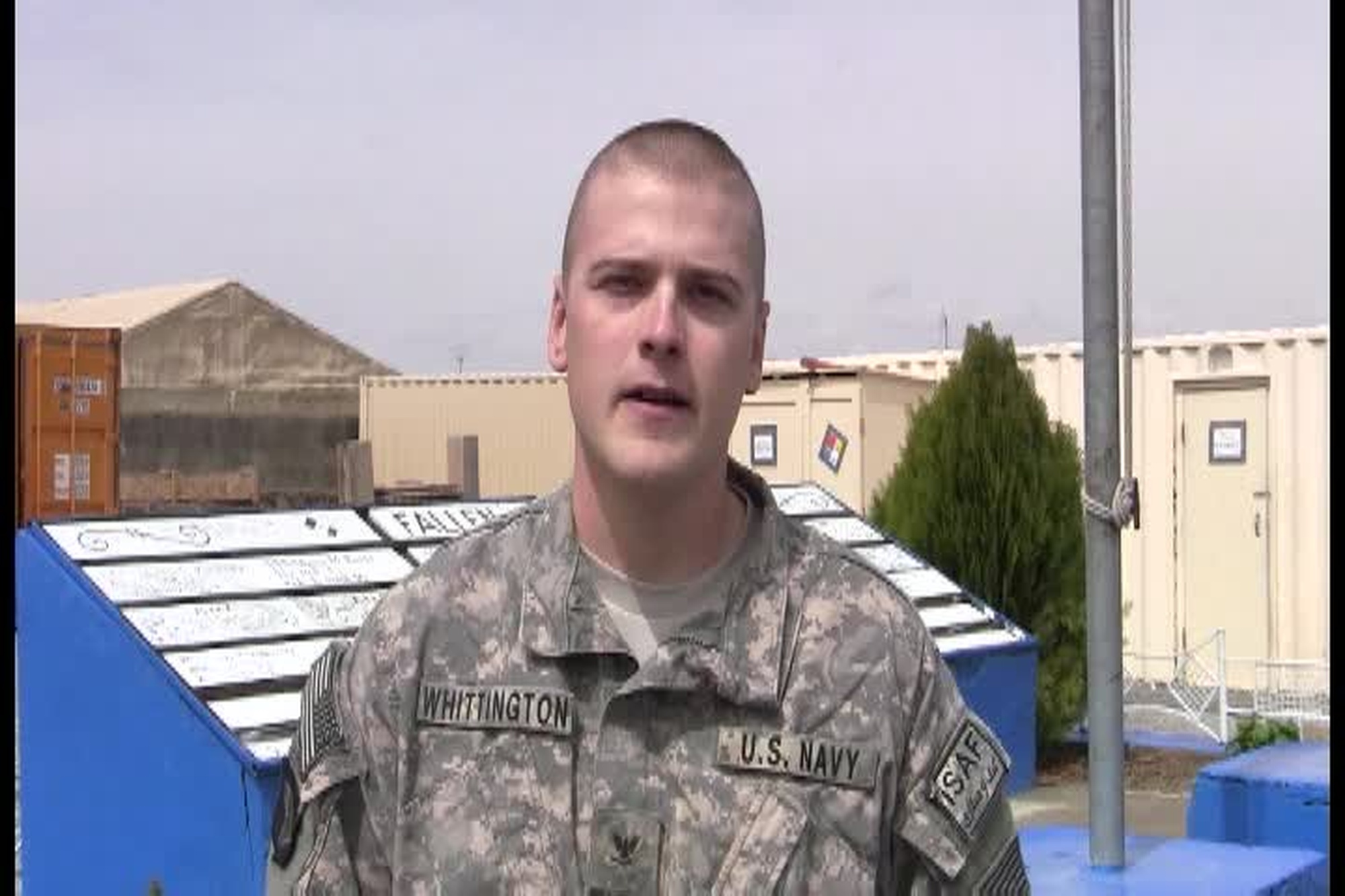 Petty Officer 3rd Class Michael Whittington sends a greeting to Denham, Louisiana from Afghanistan for Mother&#39;s Day 2011