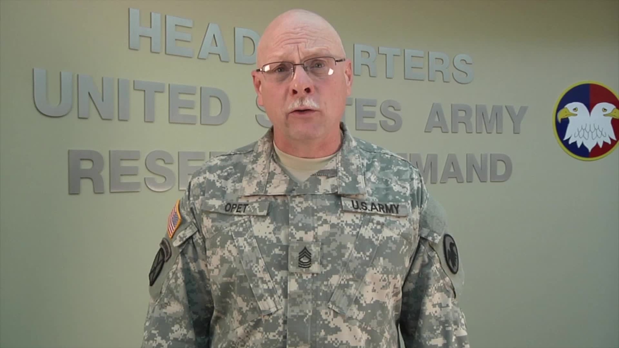 Master Sgt. Stephen Opet sends a greeting to Steubenville, Ohio from Fort Bragg, North Carolina for Thanksgiving 2012