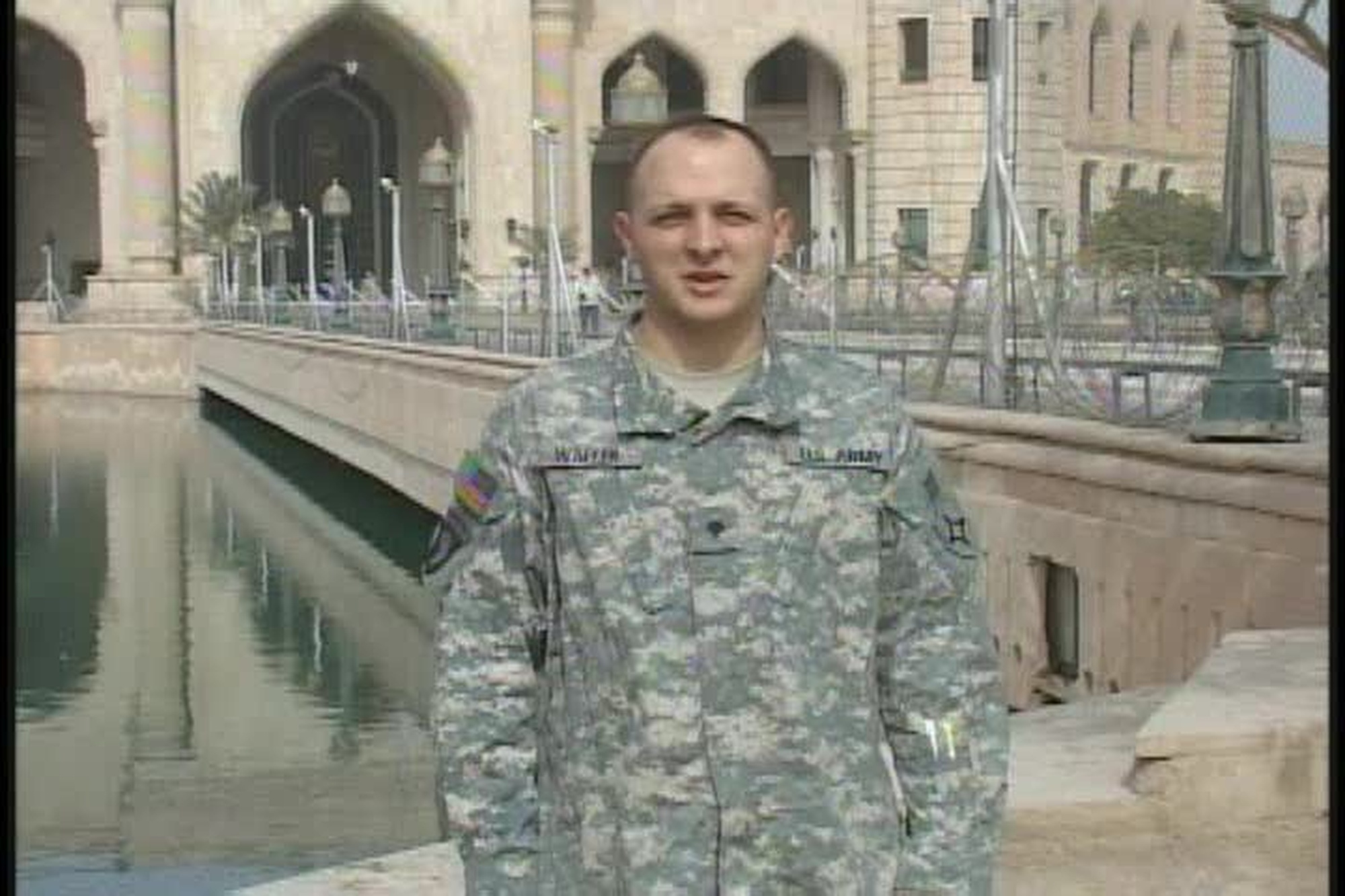 Spc. Karl Waller sends a greeting to Clarksville, Tennessee from Camp Victory, Iraq for Valentine&#39;s Day 2009
