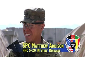 Spc. Matthew Addison