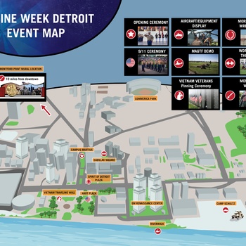 Marine Week Detroit event map