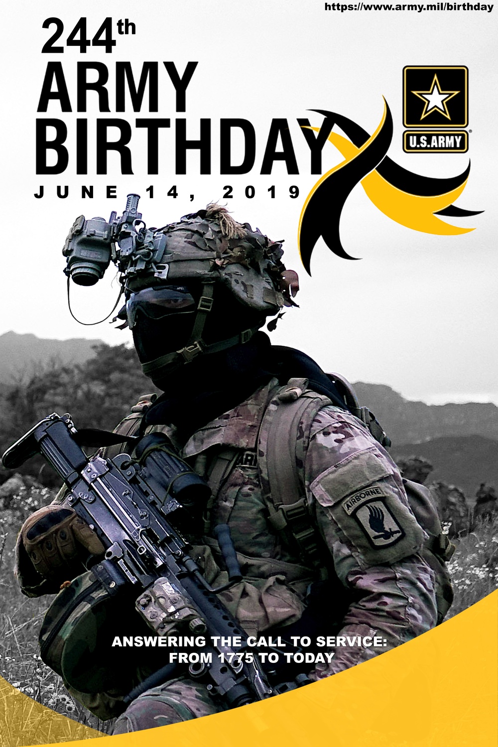 244th Army Birthday Poster design(Present Day)