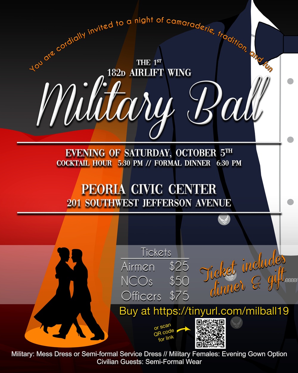 182nd Airlift Wing Military Ball 2019 promotional poster