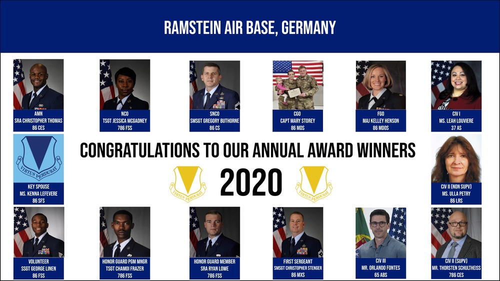 86th Airlift Wing 2020 Annual Award Winners
