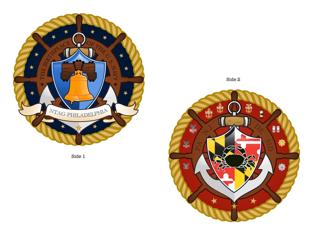NTAG Philadelphia command coin design