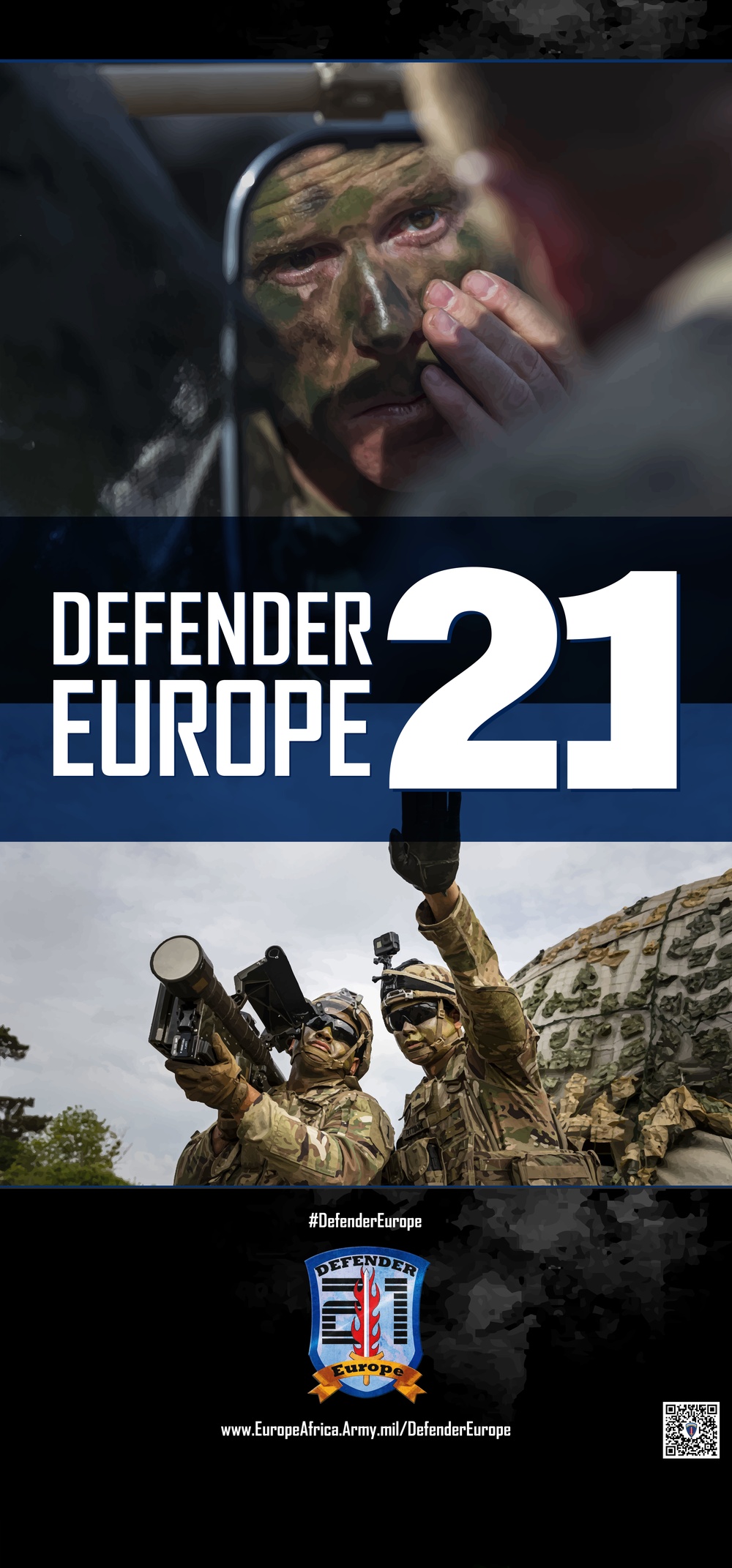 DEFENDER-Europe 21 life-size pop-up poster