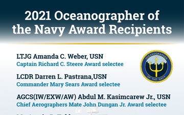 2021 Oceanographer of the Navy Award Graphic
