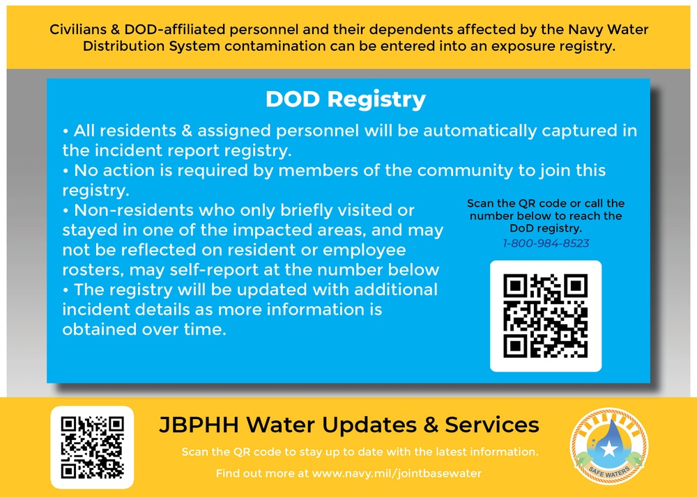 DVIDS News Notification of Oahu Military Water Contamination Incident Report Registry