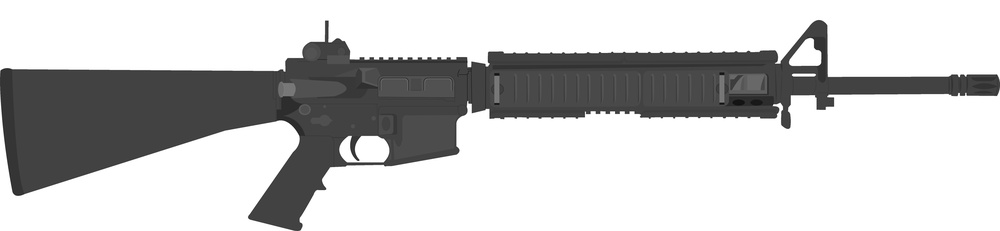M16A4 service rifle vector