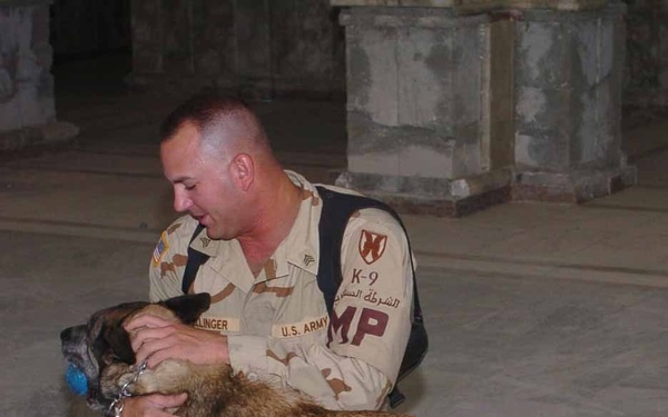 A dog and his handler