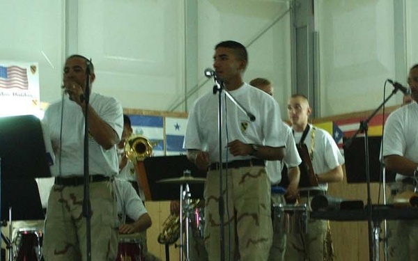 Hispanic Soldiers Celebrate with Song and Dance