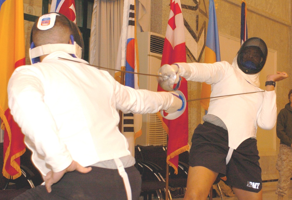 DVIDS Images Fencing in a battle at the Camp Victory Sabre