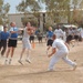 Friendly game of 7-on-7 tag football