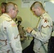 SSgt. Chapman shows that military safety equipment saved his lif
