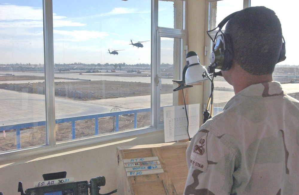 SSgt. Marcelino Segura watches from Taji Tower