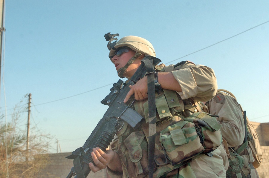 SPC Jacob J. Hill clears houses in Fallujah
