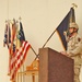 LTC Newell addresses Soldiers gathered for a memorial service
