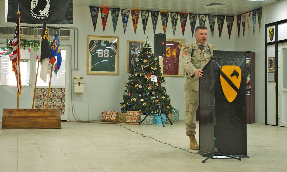 Col. McConville spoke during a ceremony dedicating two rooms