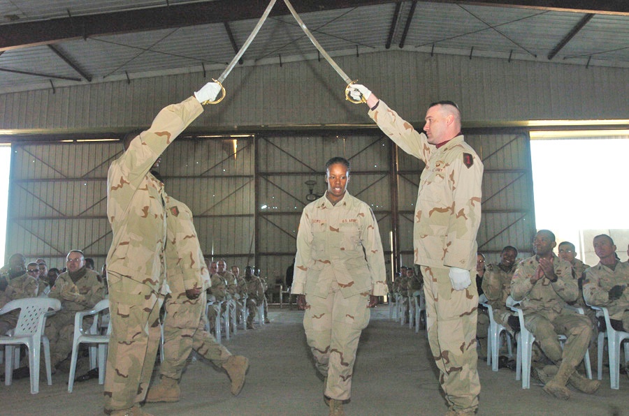 Newly promoted Army SGT Dawn Lewis