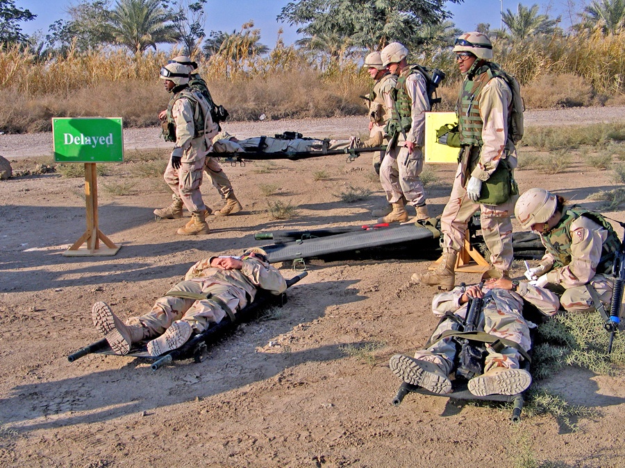 Medics assess and evacuate Soldiers