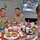 Soldiers share a conversation during their Christmas meal