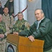 Secretary Rumsfeld speaks to Soldiers in Mosul, Iraq