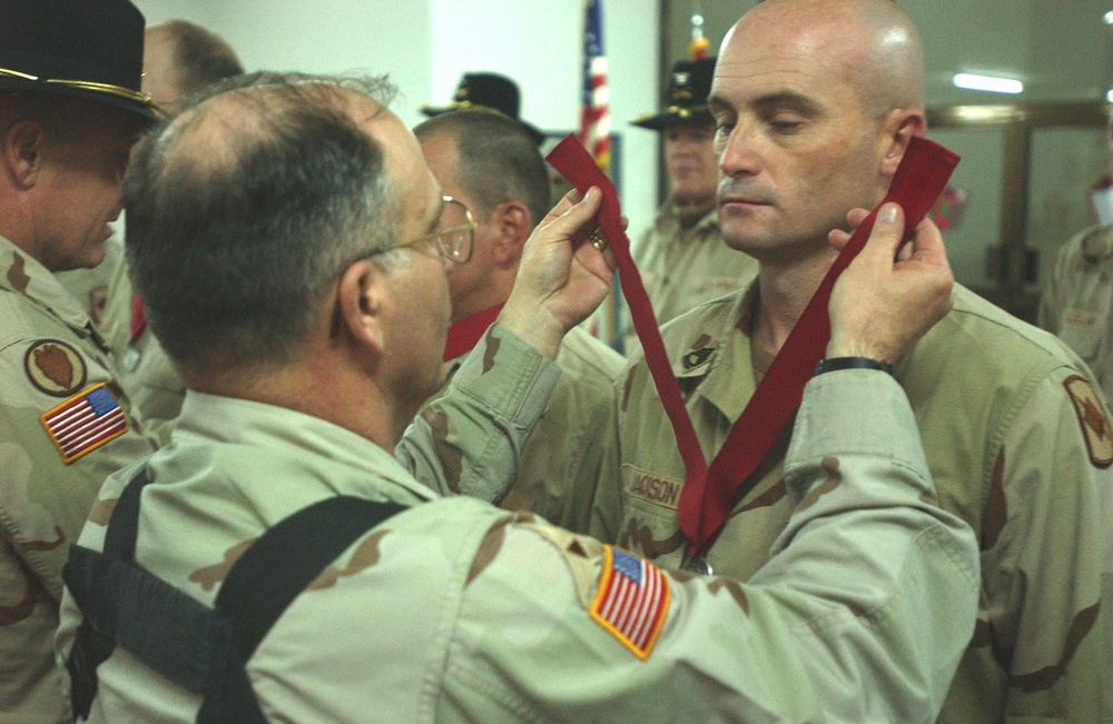 St. Barbara medal awarded to Sgt. 1st Class Daniel Jackson