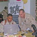 1st Lt. Salone coordinates with Sgt. Thomas Benoit