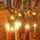 Soldiers bow their heads as the benediction is given