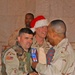 Sgt. Maj. Mellinger is jolly with his red hat
