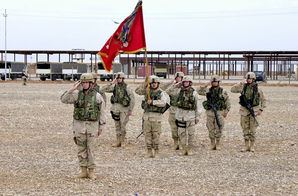 DVIDS - Images - Soldiers salute during the national anthem [Image 2 of 8]