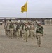 Soldiers stands at attention during the ceremony