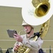 Spc Jeremy Carter plays the tuba