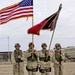 The color guard during the transfer of authority