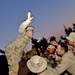 A Soldier takes the opportunity to stage dive