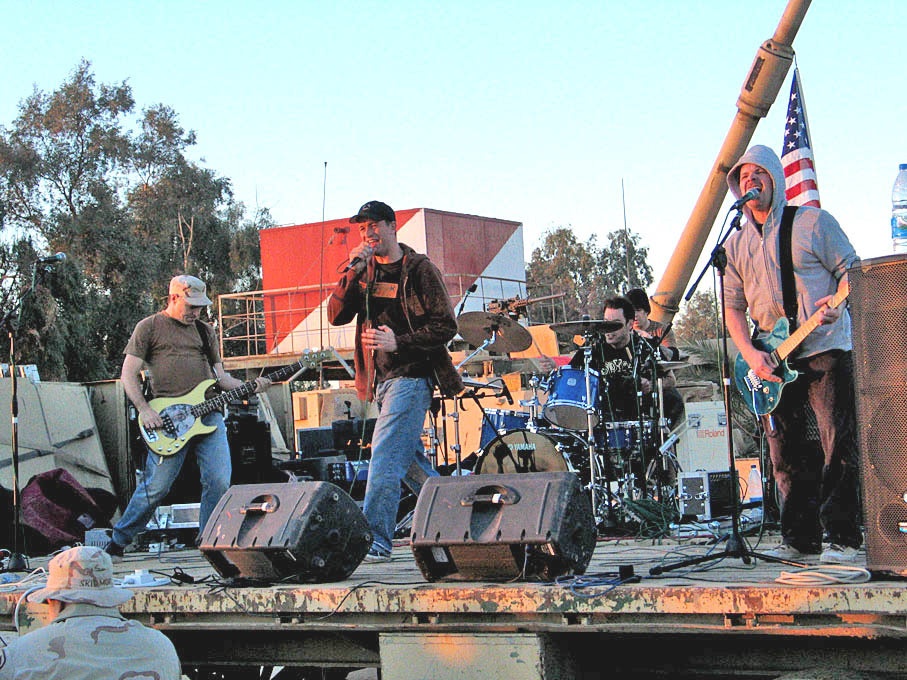 The Vandals play a few songs for the troops