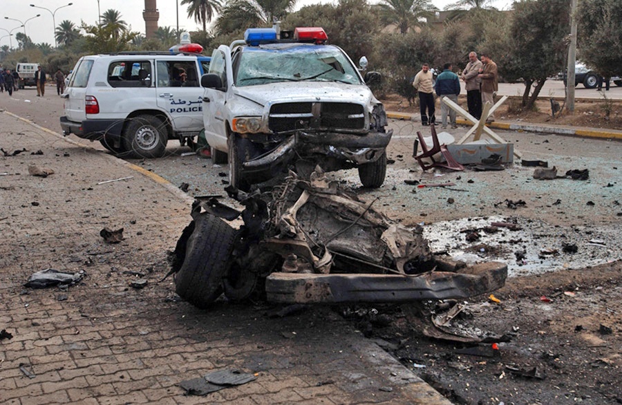 A vehicle-borne improvised explosive device exploded