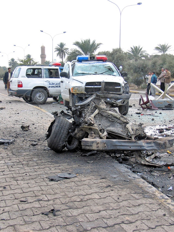 A vehicle-borne improvised explosive device exploded