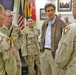 Senator John Kerry, D-Mass., greets Soldiers