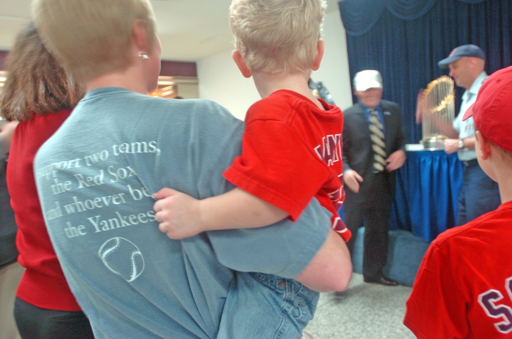 Red Sox World Series trophy visits Pentagon