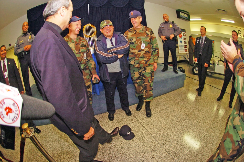 Red Sox World Series trophy visits Pentagon